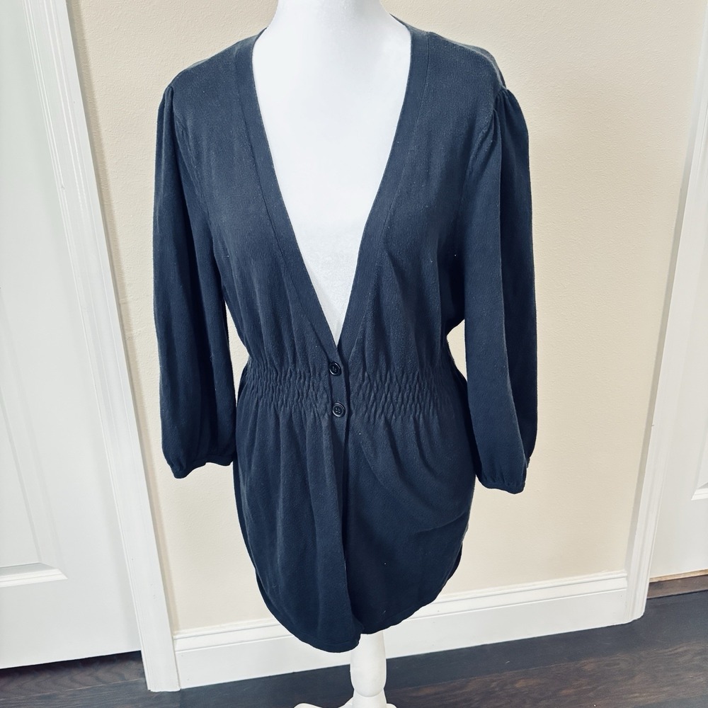Motherhood Maternity || 2 Button Closure Black Cardigan Size XLg 100% Cotton